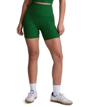Beyond Yoga Space Dye Keep Pace Bike Shorts - Green