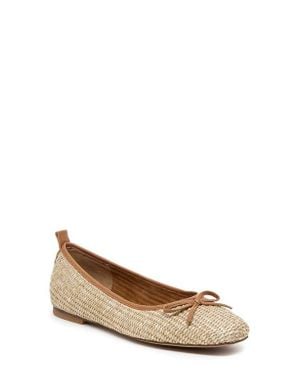 Kelsi Dagger Brooklyn Frankie Raffia Ballet Flat - Brown