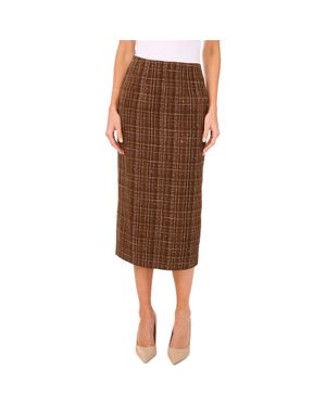 Ted Baker Tweed Pencil Skirt - Brown