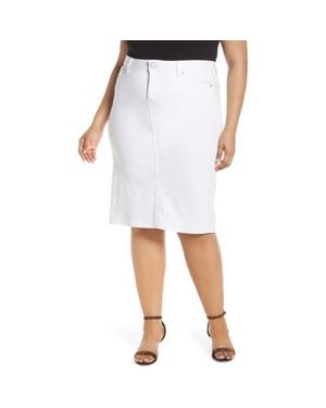 Slink Jeans Denim Midi Skirt - White