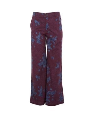 lords of harlech Phillis Wide Leg Tailored Pant Montgat Paisley - Purple