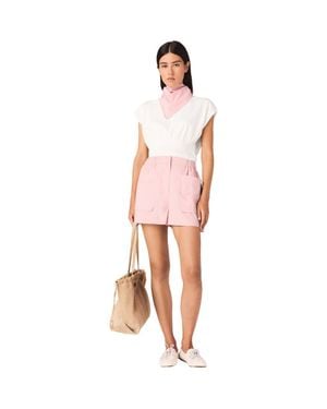 Maje Cotton Shorts - Pink