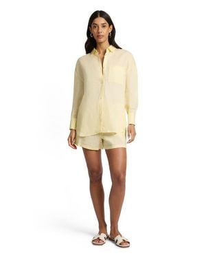 Onia Air Linen Boyfriend Long Sleeve Shirt - Natural