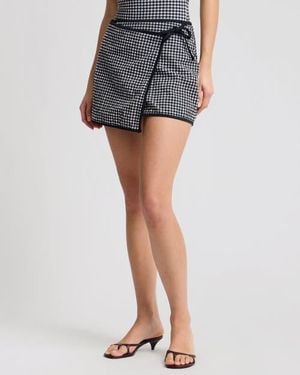 Onia Mini Wrap Skirt - Gray