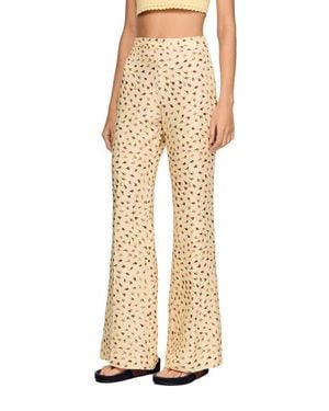 Sandro Floral Pants - Natural