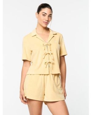 Sergio Tacchini Edda Cropped Shirt - Natural