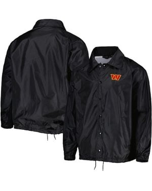Dunbrooke Washington Commanders Coaches Classic Raglan Full-Snap Windbreaker Jacket - Black