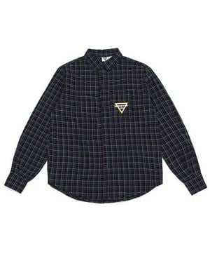 MONSTER JAM Grave Digger Long Sleeve Button Down Shirt - Blue