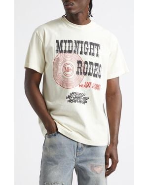 MIDNIGHT RODEO Heavy Pours Graphic T-Shirt - White