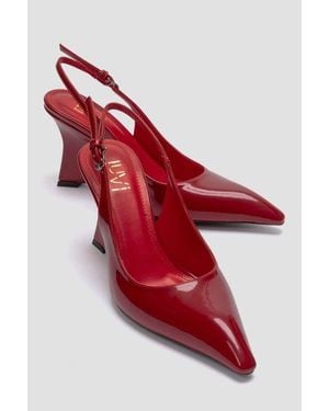 Prologue Shoes Felon Slingback Wedge Pump - Red