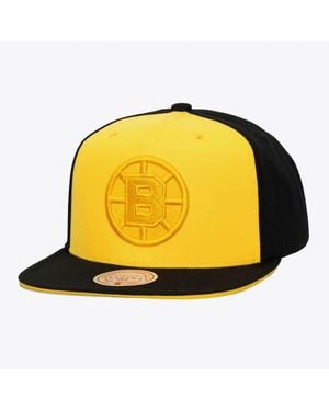 Mitchell & Ness Boston Bruins Color Pop Snapback Hat - Yellow