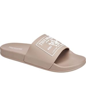 TRUE RELIGION Kendrick Logo Slide - Gray