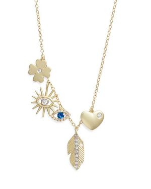 Meira T Symbol Charm Necklace - White