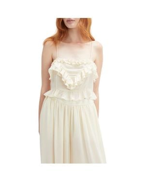 Bardot Alire Ruffle Crop Camisole - Natural