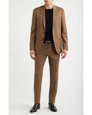 AllSaints Ross Slim Fit Medium Stretch Wool Twill Suit - Brown