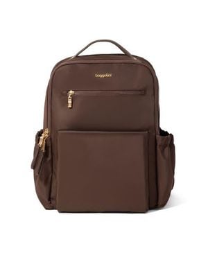 Baggallini Tribeca Expandable Laptop Backpack - Brown