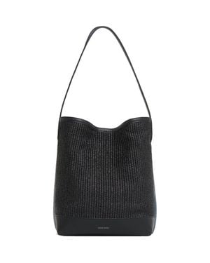 Mansur Gavriel Everyday Cabas Raffia Bag - Black