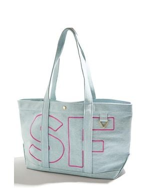 BaubleBar Custom Alpha Tote - Blue