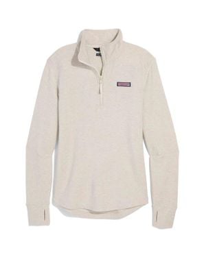 Vineyard Vines Dreamcloth Relaxed Half Zip Sweatshirt - White