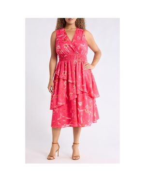 Anne Klein Tiered Ruffle Midi Dress