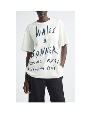 Wales Bonner Raga Oversize Cotton Graphic T-Shirt - White