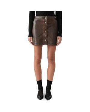 DELUC Thomas Faux Leather Miniskirt - Black