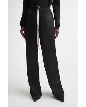 Rick Owens Dietrich Satin Drawstring Pants - Black