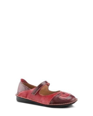 Spring Step Cosmic Mary Jane Flat - Red