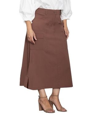 Standards & Practices Cargo Midi Skirt - Brown