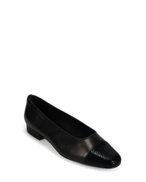 Vaneli Cap Toe Flat - Black