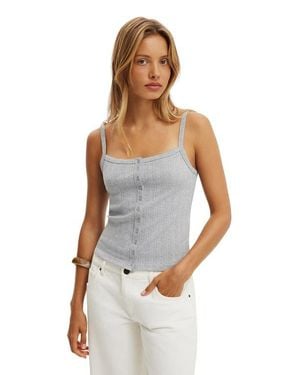Cotton On Henley Tank - White