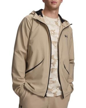 Under Armour Ua Unstoppable Woven Full Zip Hoodie - Natural