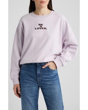 BOSS Ever Valentine Graphic Cotton Sweatshirt - Blue