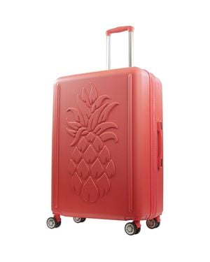 Tommy Bahama 30.5 Hard-Sided 3D Pineapple Luggage With Drawstring Bag - Pink