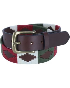 Ibex England Hand Stitched 35Mm Polo Belt - Multicolor