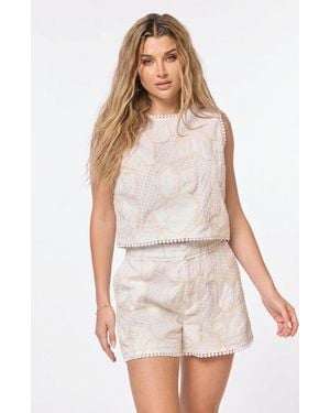 BTB Los Angeles Floral Lagos Tank - White