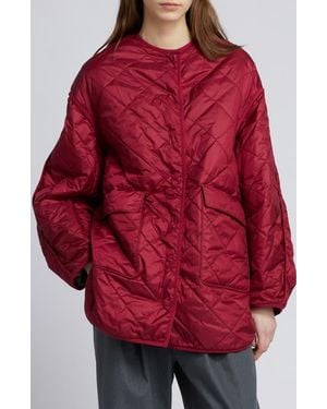 MM by Max Mara Spiga Quilted Jacket - Red