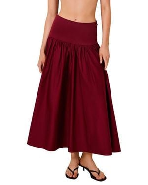 Solid & Striped Magnolia Midi Skirt - Red
