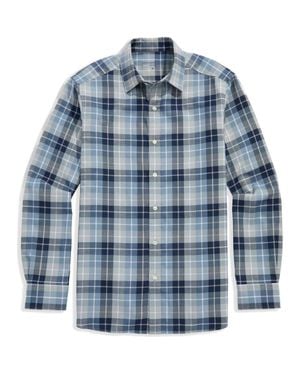 Vineyard Vines Brant Plaid Tech Twill Button-Up Shirt - Blue