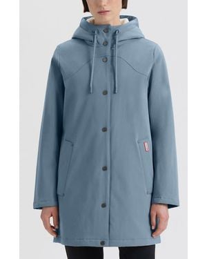 HUNTER Billie Hooded Raincoat - Blue