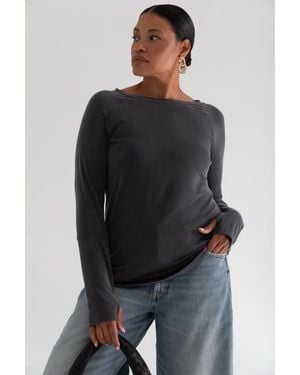 KADA The Cupro Long Sleeve Layering Tee - Black