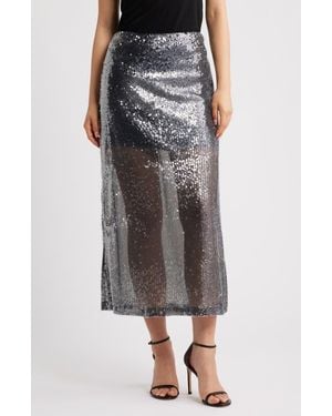 Ichi Ihprinca Sequin Skirt - Black