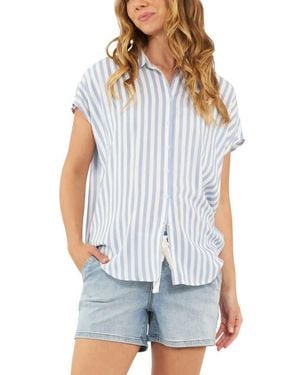 Ripe Maternity Quinn Relaxed Shirt - White