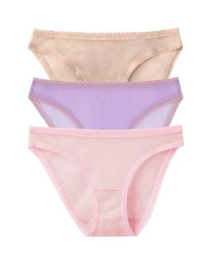 On Gossamer 3-Pack Mesh Hip Bikinis - Purple