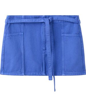Mango Starring Hailey Bieber Amber Denim Miniskirt - Blue