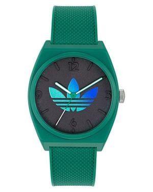 adidas Project Two Resin Strap Watch, 38Mm - Green