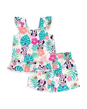 Disney Minnie Mouse 2-Piece Sleeveless Tank Top And Shorts Set - White