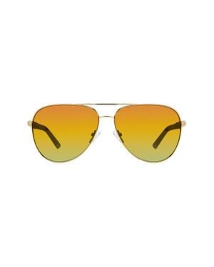 Kurt Geiger 63Mm Oversize Pilot Sunglasses - Yellow