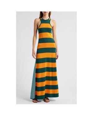 Solid & Striped The Oria Stripe Maxi Dress - Orange