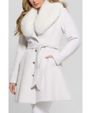 Guess Cheryl Faux-Fur Coat in Natural Lyst